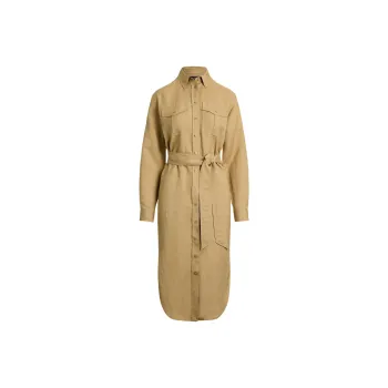 LAUREN RALPH LAUREN Long Sleeved Dress Women's Birch Brown