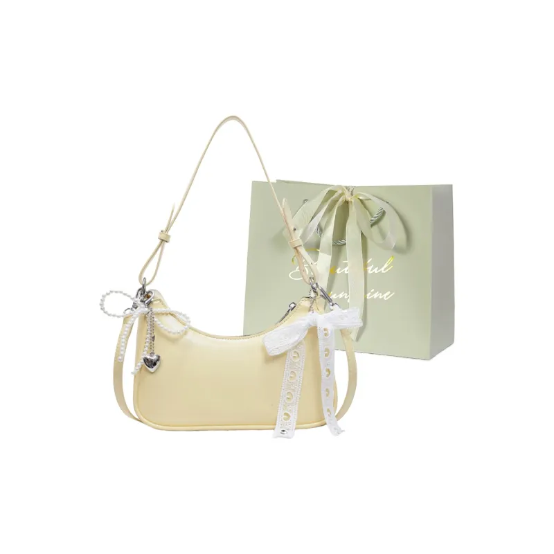 JIANGLIDA PU Dumpling Bag Shoulder Bag Regular Women's Ecru/Pink/Yellow/Black-8