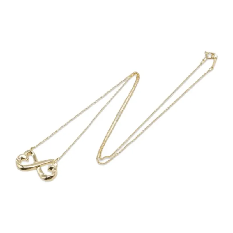 TIFFANY & CO. 2010s 18K Yellow Gold Double Loving Heart Necklace-4