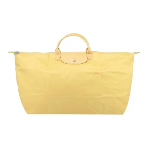 LONGCHAMP Le Pliage Green Recycled Polyamide Canvas Bag Tote Bag Portable Travel Bag Medium Size Men's Yellow