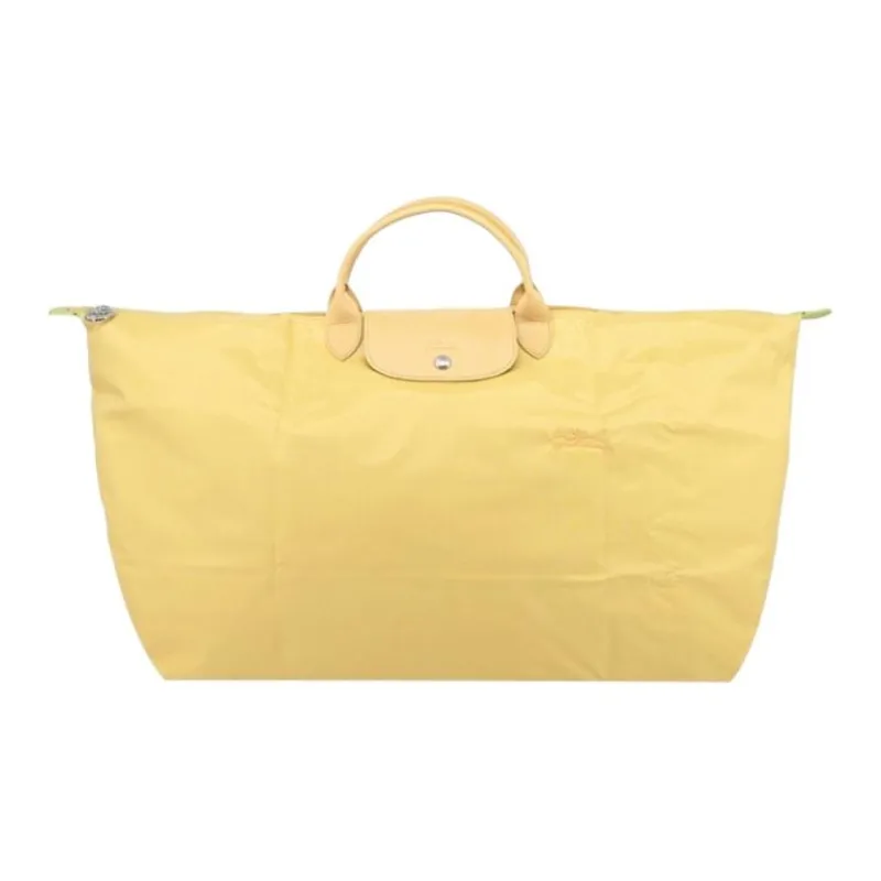 LONGCHAMP Le Pliage Green Recycled Polyamide Canvas Bag Tote Bag Portable Travel Bag Medium Size Men's Yellow-0