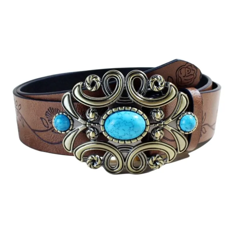 JEANSWEST PU Leather Belts Women's 3.8CM-5