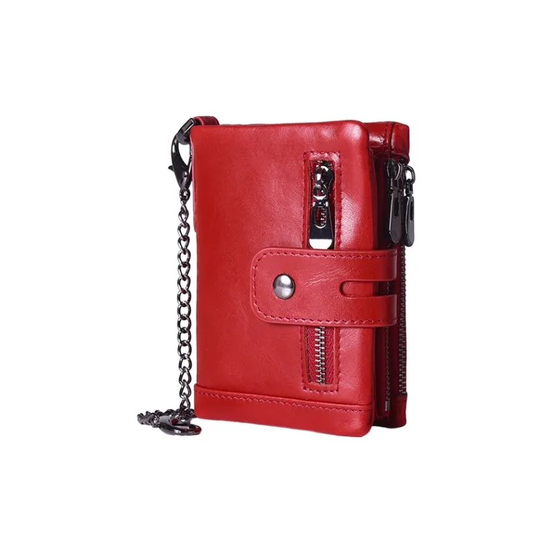 Yalu Cow Leather Wallet Unisex Black/Coffee/Brown/Red/Royal Blue/Green-4