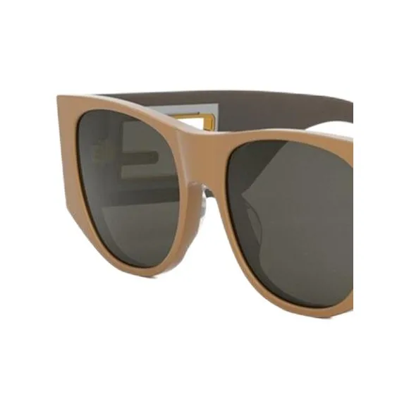 FENDI Acetate Square Sunglasses Women's Brown-1