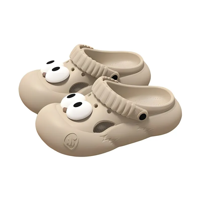 LUNNIFEIYA Slip on Lazy Beach Slippers For Home, Height Increasing, Comfortable, Cartoon, Slip Resistant-9