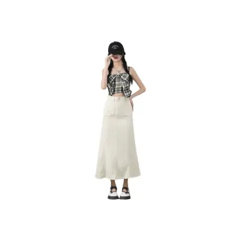 YINLEI Denim Long Skirt Women's