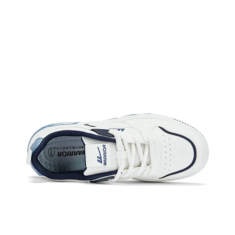 WARRIOR Skateboard Shoes Men Low Top White Black-3