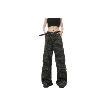 UNA RETA Casual Pants Unisex Dark Green