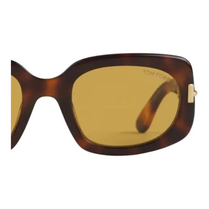 TF Acetate Irregular Shape Sunglasses Women's Tortoiseshell-2