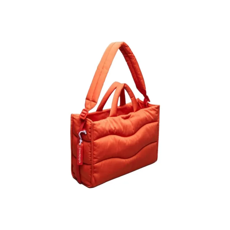 Coachtopia Recycled Polyester Tote Bag, Shopping Bag, Shoulder Bag, Handbag Tubas Unisex Orange-1