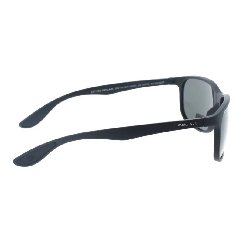 Polar Acetate Rectangular Sunglasses Unisex Black-2