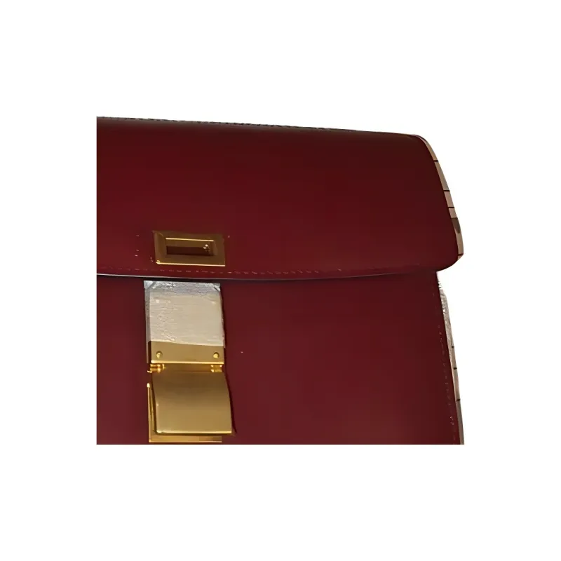 CELINE Classic Bo Calfskin Crossbody Bag, Shoulder Bag Small Size Women's Red-2