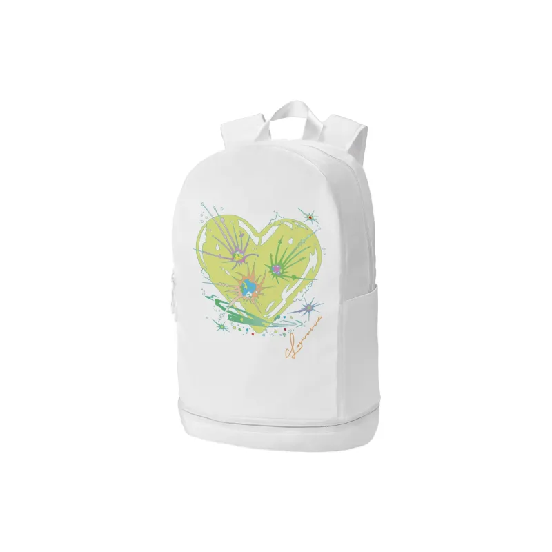 LOVVVVE Polyester Backpack Unisex White-6