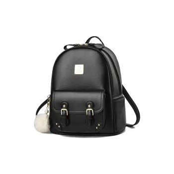 BLAKE FLEETO PVC Polyvinyl Chloride Backpack Women's Black/Khaki