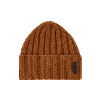 EMPORIO ARMANI Pure Cashmere Ribbed Beanie