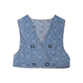 SETIROM Vests Women's Light Blue