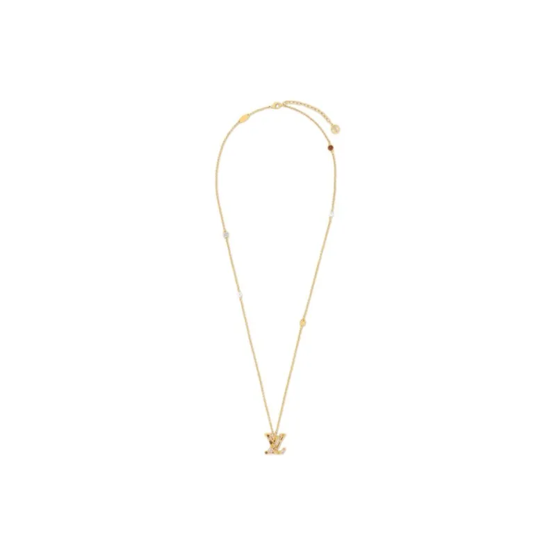 LOUIS VUITTON Metal Necklaces Unisex Gold-3