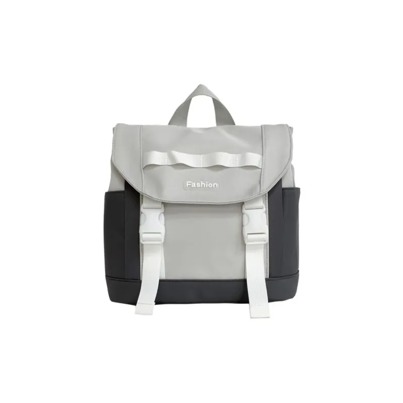 Vack Canvas Backpack Regular Unisex Dark Gray/lotus Root Color/sky Blue-0