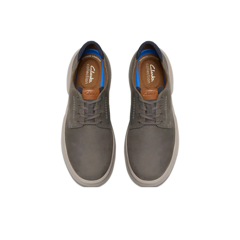 Clarks Bradley Plain Casual Shoes Men's Gray-3