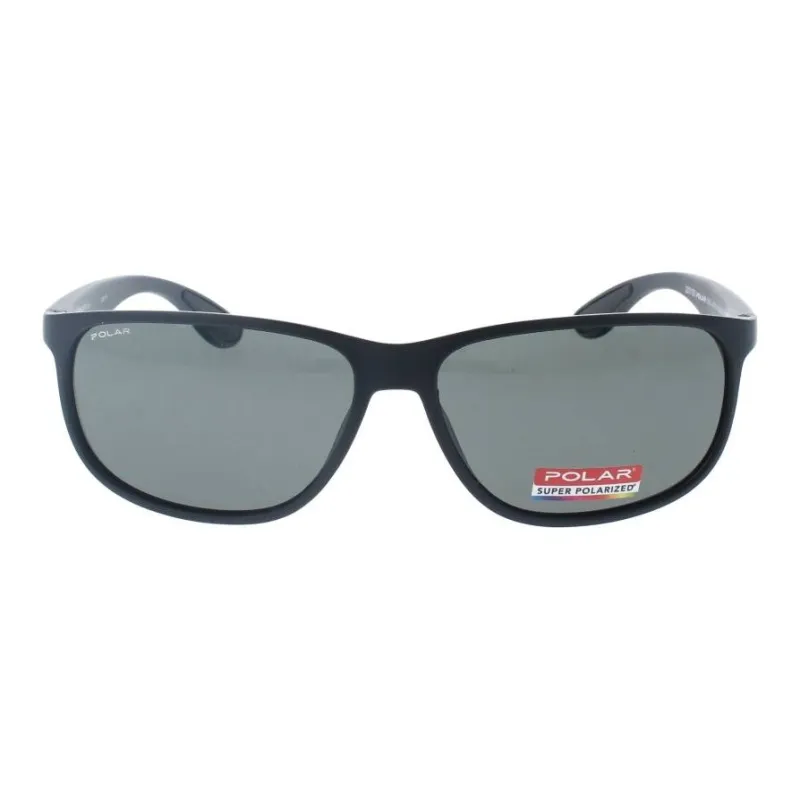 Polar Acetate Rectangular Sunglasses Unisex Black-1