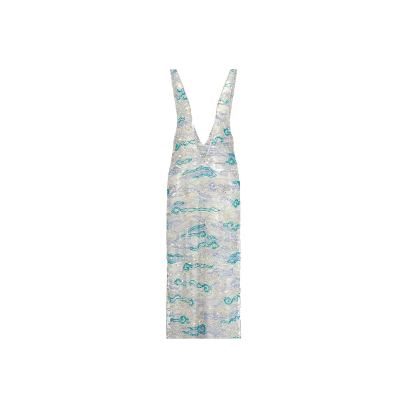 GIORGIO ARMANI Long Dress In Embroidered Silk-1