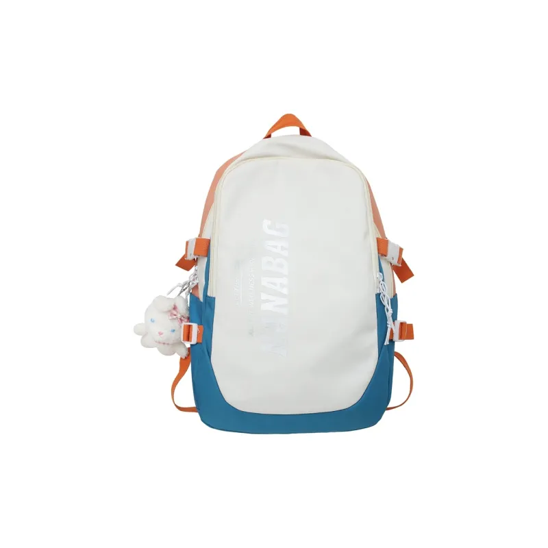 Wolfhorse Nylon Backpack Regular Unisex Black/Gray/Dark Blue/Orange/Purple-11