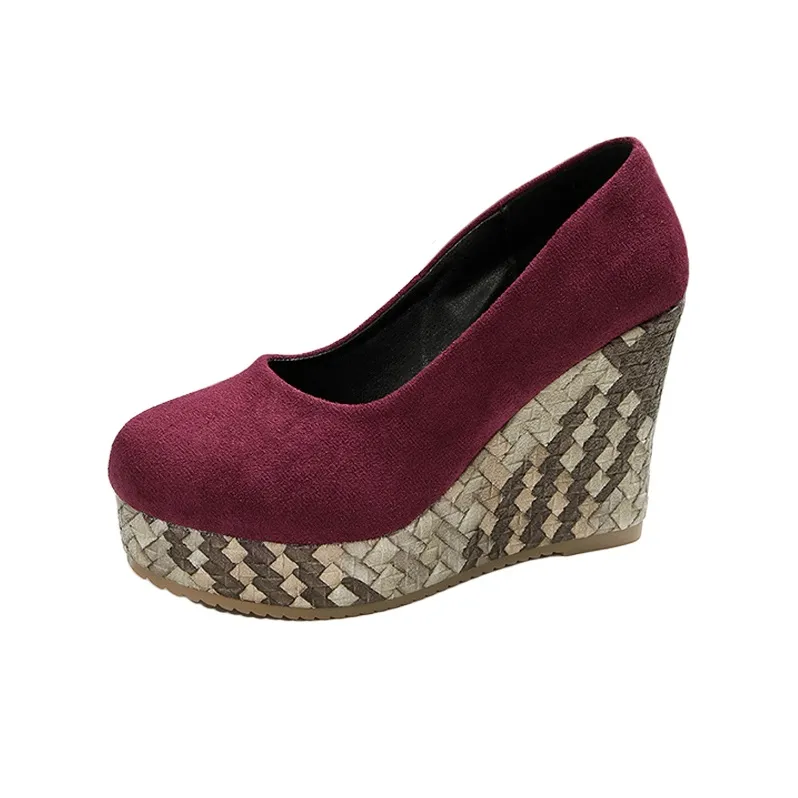 Alxnan Wedge Heel High Heels Women's-15