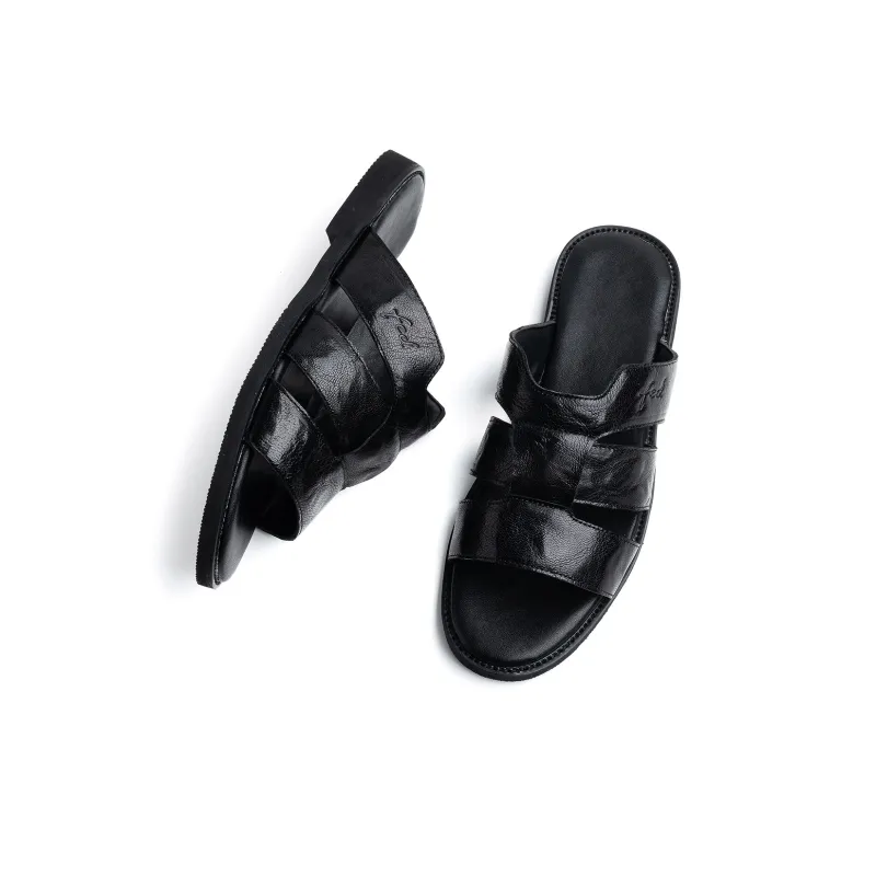FED Slide Slippers Men Black-5