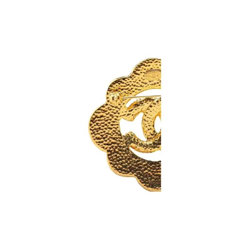 CHANEL 1995 Plated Gripore Cc Brooch Costume Brooch-2