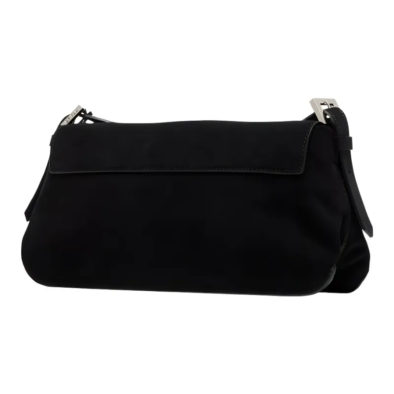 By Far Matilda Suede Fabric Shoulder Bag Women's Black-1