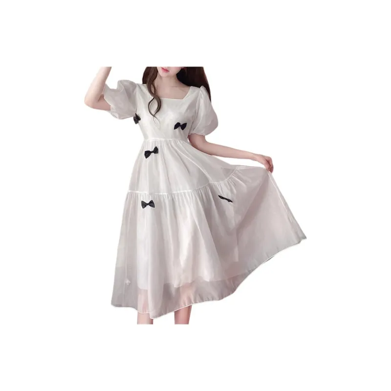 Mu Qingqing Short Sleeved Dress Women's-0