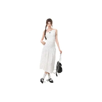 YINLEI Slip Dresses Women's White