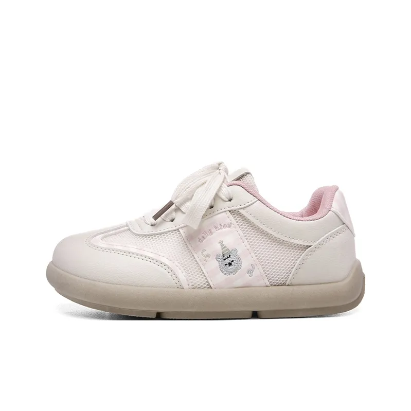 The New Age Family Anti Slip Wear Resistant Low Top Skateboard Shoes Women's Beige Pink-0