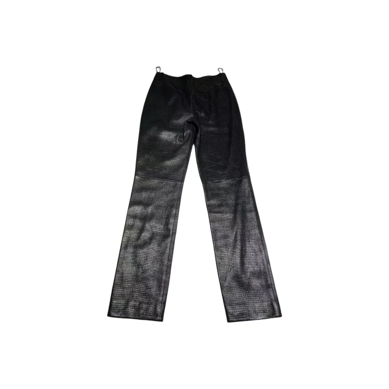 CHANEL 19A Leather Pants Women's Black-1