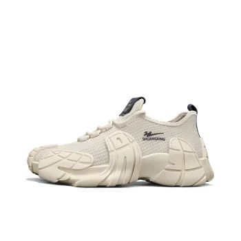 Binary Breathable Low Top Chunky Sneakers Men's Beige
