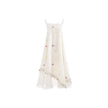 Blovelan Slip Dresses Women's Beige