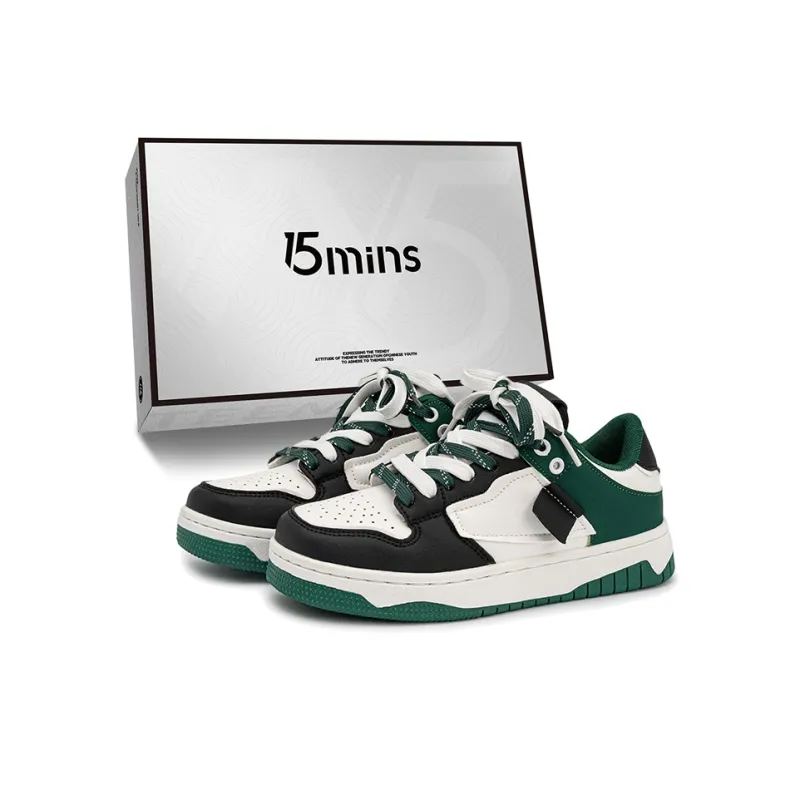15 MINS Shock Absorbers With Slip Resistant Features Low Top Skateboard Shoes Unisex-12