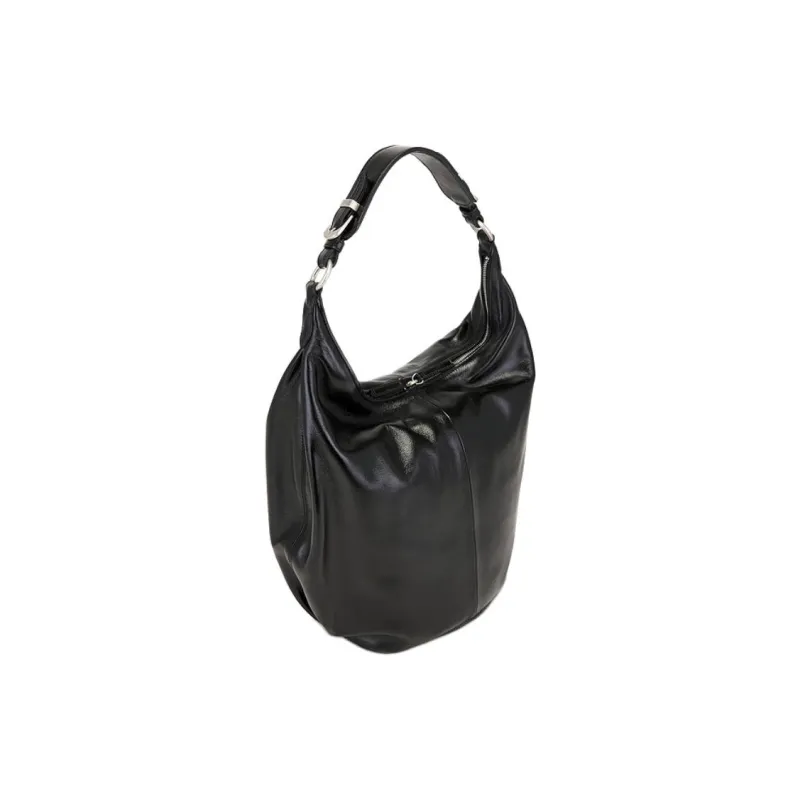 MARGESHERWOOD Patent Leather Shoulder Bag Women's Black-1
