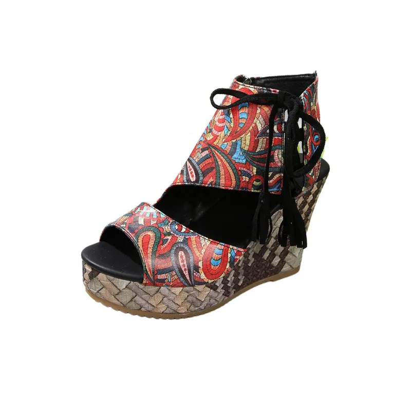 Alxnan One Strap Sandals Women's Red-0