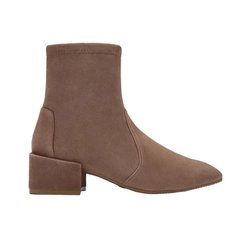 Stuart Weitzman/SW Accordion Ankle Boots 5cm Women's Brown-1