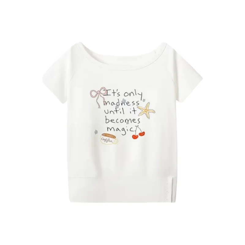 YGPRW T Shirts Women's White-0