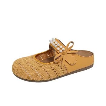SUPEREDGE Rubber Sole Quiet Abrasion Resistant Closed Toe Slippers Women's