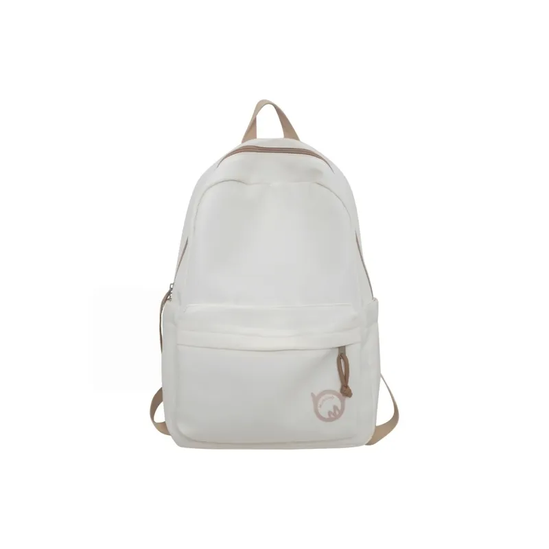 Vack Nylon Backpack Unisex White/Black/Yellow/Blue-0