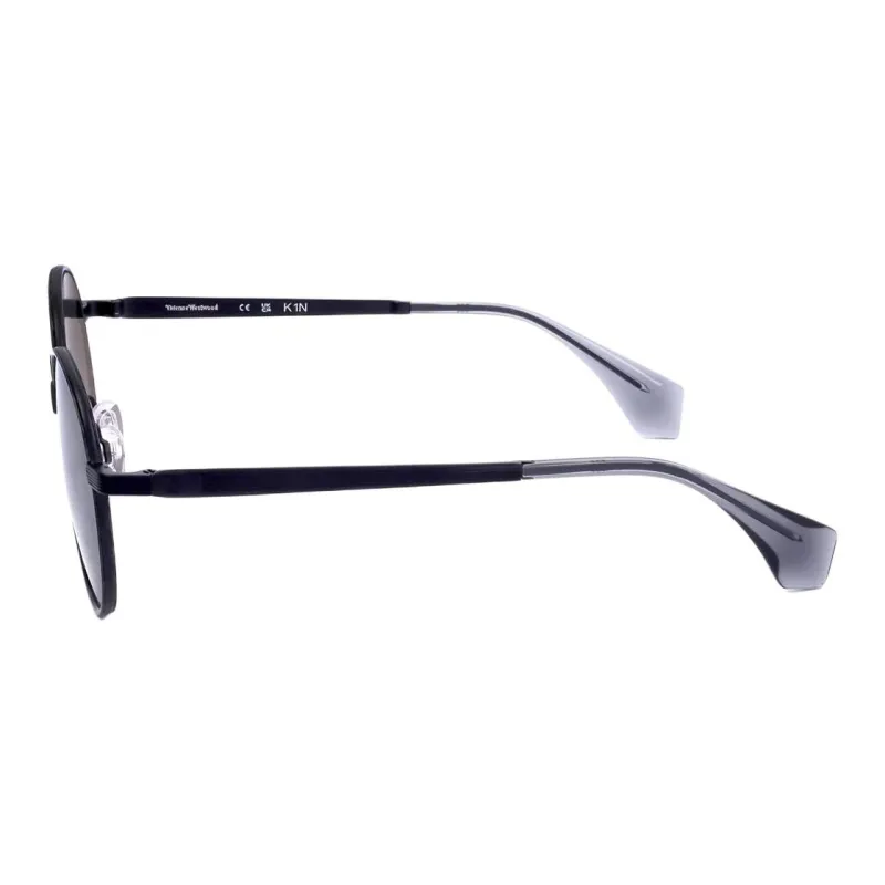 Vivienne Westwood Metal Round Sunglasses Men's Black-2