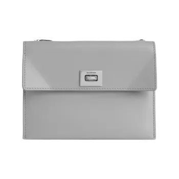 Balenciaga Rodeo Smooth Calf Leather Card Holder Tubas Women's Cloud Gray