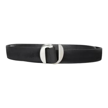 ORCIANI Suede, Metal Leather Belts Men's Black 