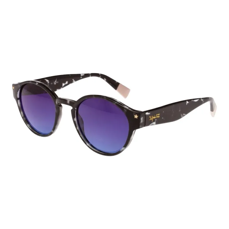 Mr Wonderful Acetate Round Sunglasses Women's Black-0