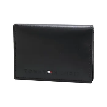 Tommy Hilfiger Leather Card Holder Men's Black