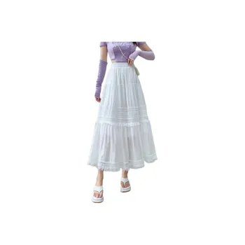GOSO Casual Long Skirts Women's White
