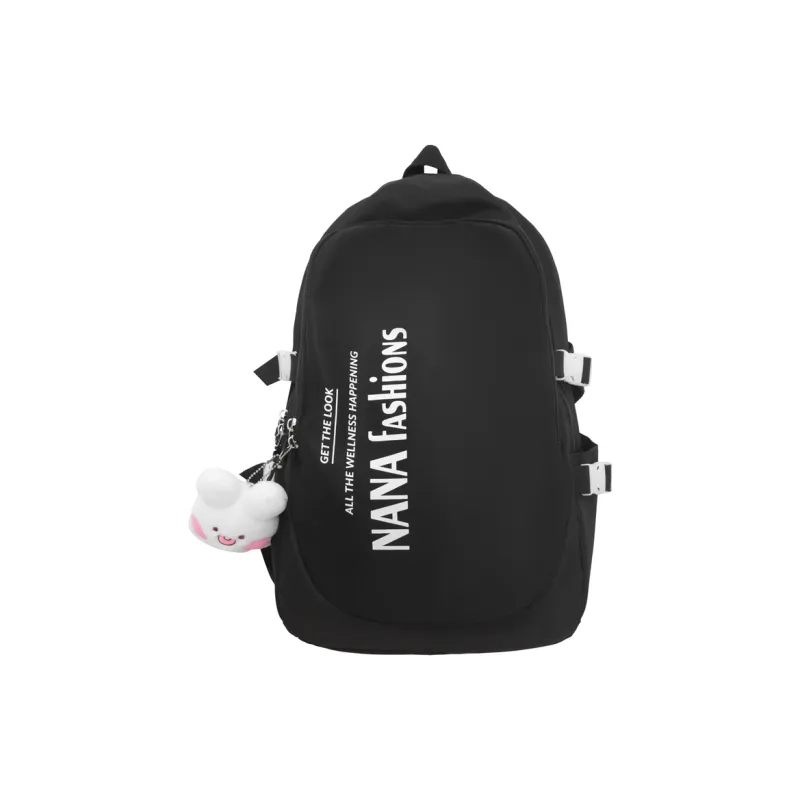 Wolfhorse Nylon Backpack Regular Unisex Black/white Gray/white Red/pink-0
